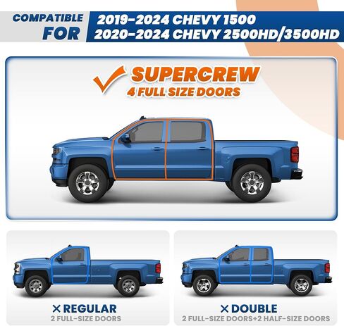 6“ Running Boards Side Steps Compatible for 2015-2022 Ford F150, Compatible for 2017-2022 Ford F250 Super Duty SuperCrew/Crew Cab 4 Full Size Doors, Two-Stair Design Nerf Bars, Black in Kuwait