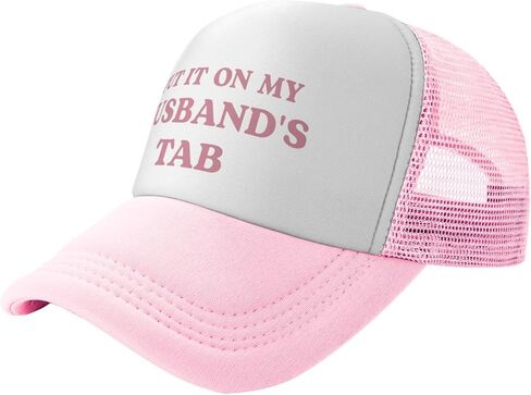 Put It On My Husbands Tab Funny Trucker Hats for Women & Girls - Country Cute Pink Baseball Caps in Saudi Arabia
