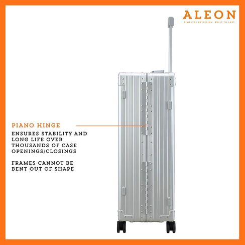 All Aluminum Lightweight 32" Macro Traveler Hardside Checked Luggage, Large Capacity, Hardshell Suitcase w/Spinner Wheels, Heavy Duty Roller for International Travel, Business Flight Size(Onyx) in Kuwait