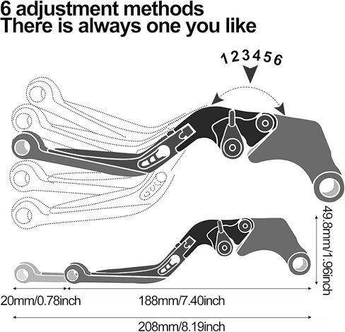 Motorcycle Clutch Lever Adjustable Handlebars Brake and Clutch Levers Set for CFMOTO 450MT 650MT 700MT 800MT 650NK 650GT 650TRG 450NK 700NK 2022-2024(Black) in Saudi Arabia