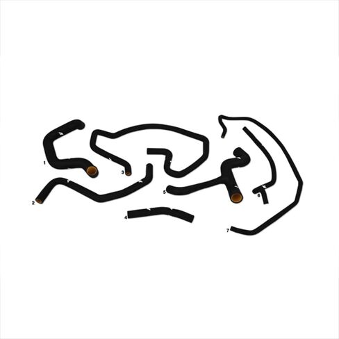 Mishimoto MMHOSE-SVT-02BK Silicone Radiator Hose Kit Compatible With Ford Focus SVT 2002-2004 Black in Saudi Arabia