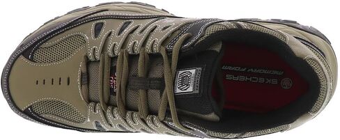 Skechers Men's Cankton Steel Toe Construction Shoe – Electrical Hazard Rated, Memory Foam, Pebble/Black, 11.5 in Saudi Arabia