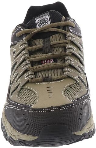 Skechers Men's Cankton Steel Toe Construction Shoe – Electrical Hazard Rated, Memory Foam, Pebble/Black, 11.5 in Saudi Arabia