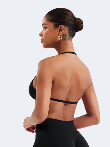 VOYJOY Impact Strappy Bra Sports Bras for Women Basic Crop Workout Sexy Tank Gym Yoga Bra in Saudi Arabia