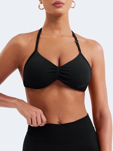 VOYJOY Impact Strappy Bra Sports Bras for Women Basic Crop Workout Sexy Tank Gym Yoga Bra in Saudi Arabia