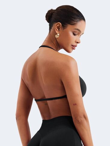 VOYJOY Impact Strappy Bra Sports Bras for Women Basic Crop Workout Sexy Tank Gym Yoga Bra in Saudi Arabia