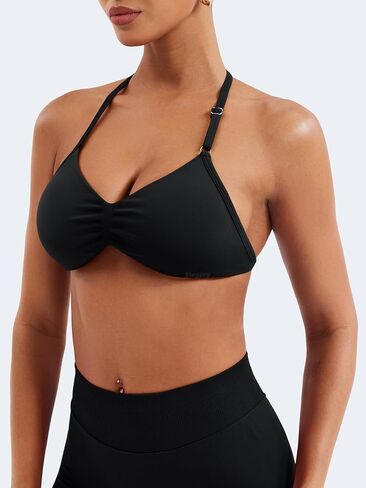 VOYJOY Impact Strappy Bra Sports Bras for Women Basic Crop Workout Sexy Tank Gym Yoga Bra in Saudi Arabia