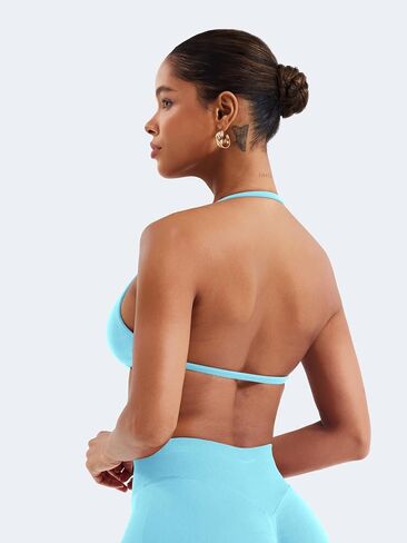 VOYJOY Impact Strappy Bra Sports Bras for Women Basic Crop Workout Sexy Tank Gym Yoga Bra in Saudi Arabia