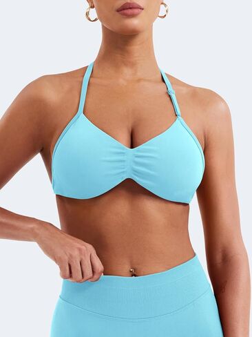 VOYJOY Impact Strappy Bra Sports Bras for Women Basic Crop Workout Sexy Tank Gym Yoga Bra in Saudi Arabia