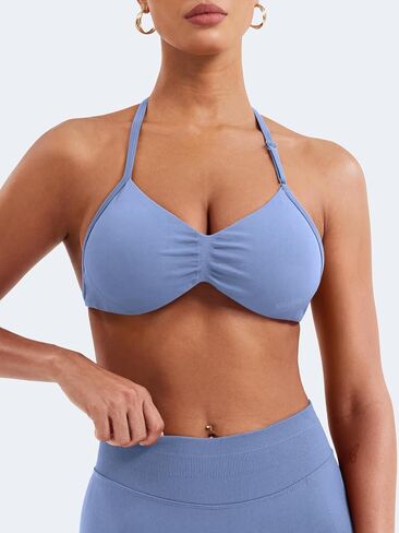 VOYJOY Impact Strappy Bra Sports Bras for Women Basic Crop Workout Sexy Tank Gym Yoga Bra in Saudi Arabia