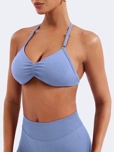 VOYJOY Impact Strappy Bra Sports Bras for Women Basic Crop Workout Sexy Tank Gym Yoga Bra in Saudi Arabia