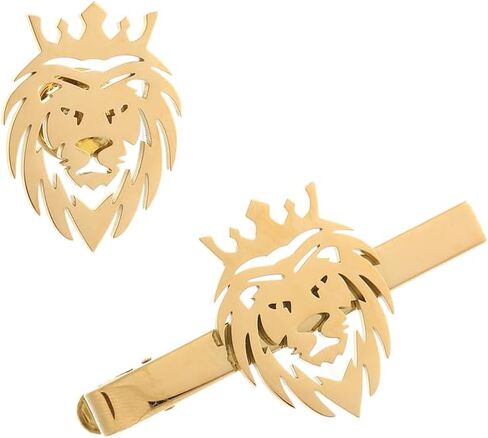 Hip Hop Crown Lion Brooches Stainless Steel Mens Animal Talisman Party Accessories Trendy Wedding Jewelry Badge Pins for Groom in Saudi Arabia