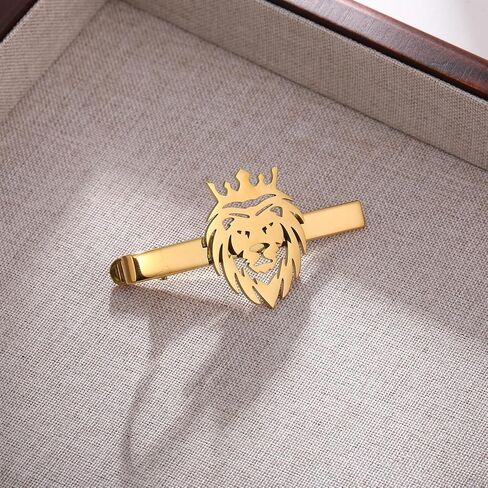 Hip Hop Crown Lion Brooches Stainless Steel Mens Animal Talisman Party Accessories Trendy Wedding Jewelry Badge Pins for Groom in Saudi Arabia