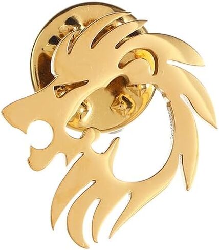 Hip Hop Crown Lion Brooches Stainless Steel Mens Animal Talisman Party Accessories Trendy Wedding Jewelry Badge Pins for Groom in Saudi Arabia
