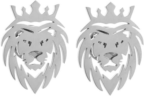Hip Hop Crown Lion Brooches Stainless Steel Mens Animal Talisman Party Accessories Trendy Wedding Jewelry Badge Pins for Groom in Saudi Arabia