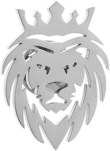 Hip Hop Crown Lion Brooches Stainless Steel Mens Animal Talisman Party Accessories Trendy Wedding Jewelry Badge Pins for Groom in Saudi Arabia