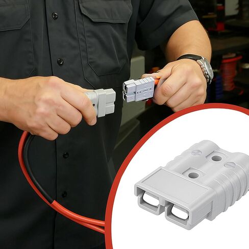 Battery Quick Connect/Disconnect Connector Kit, Designed for 6-10 AWG Cables, Supporting 12-36V DC Voltage and Rated for 50A Current. for Car ATV Trailer Towing Winch (4 Pack) in Saudi Arabia