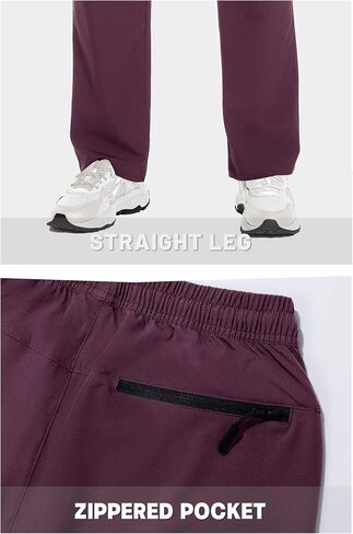 MAGNIVIT Mens Lightweight Hiking Pants with Zipper Pockets Water-Resistant Elastic Waist Joggers Athletic Casual Pants in Kuwait