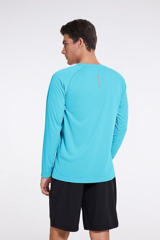 Men's UPF 50+ Sun Protection Shirts Rash Guard Long Sleeve Quick Dry Moisture Wicking Workouts Outdoor in Kuwait