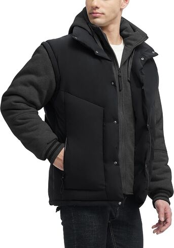 Winter Coats For Men Winter Jackets Water Resistant Warm Thicken Insulated Hooded Windproof Coat in Saudi Arabia