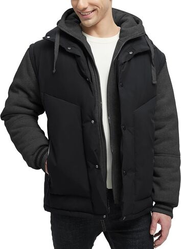 Winter Coats For Men Winter Jackets Water Resistant Warm Thicken Insulated Hooded Windproof Coat in Saudi Arabia