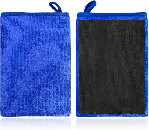 2 PCS Clay Mitt, Scratch-Free Microfiber Clay Bar Alternative Mitt Car Detailing Glove, Car Cleaning & Polishing Tool Clay Eraser Mitt for Paint Glass Wheels (Blue) in Saudi Arabia