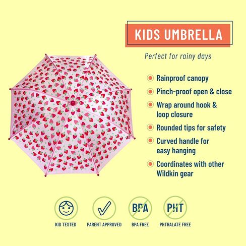 Wildkin Kids Umbrella – Rainproof Canopy, Curved Handle, Easy Hanging Design in Saudi Arabia