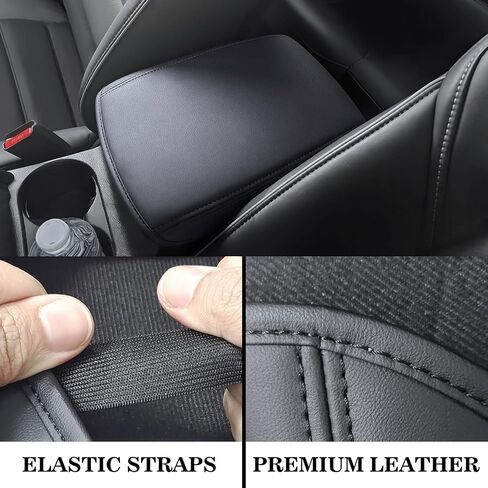 Car Center Console Cover for Mazda CX5/CX-5 2018-2025 Accessories, Anti-Scratch Leather Middle Console Lid Cover Pad Protector Elbow Arm Rest Cover for Car (Black) in Saudi Arabia