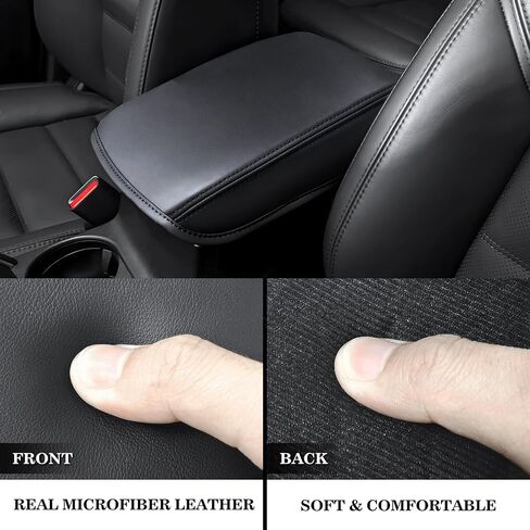 Car Center Console Cover for Mazda CX5/CX-5 2018-2025 Accessories, Anti-Scratch Leather Middle Console Lid Cover Pad Protector Elbow Arm Rest Cover for Car (Black) in Saudi Arabia