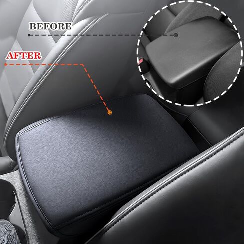 Car Center Console Cover for Mazda CX5/CX-5 2018-2025 Accessories, Anti-Scratch Leather Middle Console Lid Cover Pad Protector Elbow Arm Rest Cover for Car (Black) in Saudi Arabia