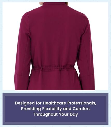 MIKAL Premium Super Soft Four Way Stretch Anti-Wrinkle Regular Fit Scrub/Jacket for Women- Medical/Doctor/Health Care Uniform in Saudi Arabia