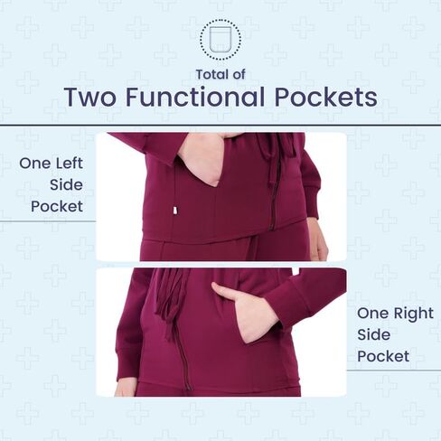 MIKAL Premium Super Soft Four Way Stretch Anti-Wrinkle Regular Fit Scrub/Jacket for Women- Medical/Doctor/Health Care Uniform in Saudi Arabia