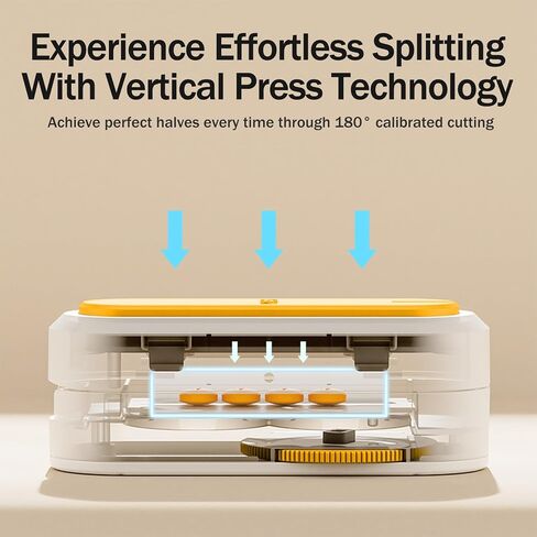 Multiple Pill Cutter - Pill Cutter Splitter for Small Tiny Large Pills Professional | Vertical Press-Down Cutting & Adjustable | Sturdy Blade & Guard | Includes Cleaning Brush (Orange) in Saudi Arabia