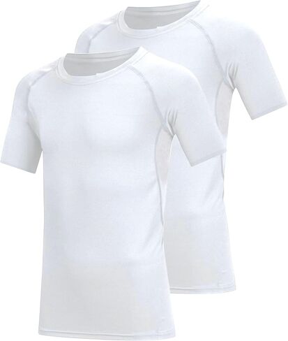 Boys Compression Shirt Short Sleeve Youth Athletic Undershirt Kids Quick Dry Athletic Base Layer T-Shirt for Sports in Saudi Arabia