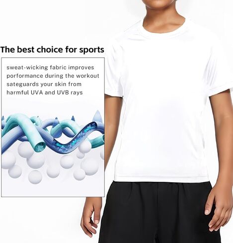 Boys Compression Shirt Short Sleeve Youth Athletic Undershirt Kids Quick Dry Athletic Base Layer T-Shirt for Sports in Saudi Arabia