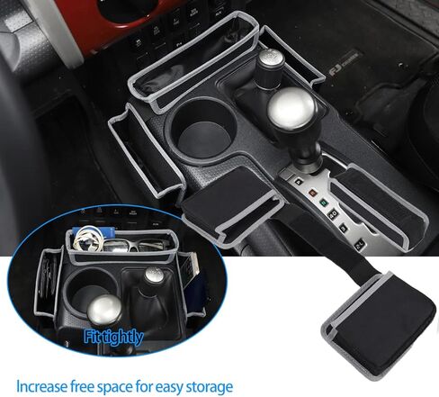 For Toyota FJ Cruiser 2007-2021 car center console side outlet storage bag trunk storage box (Center console storage bag) in Saudi Arabia