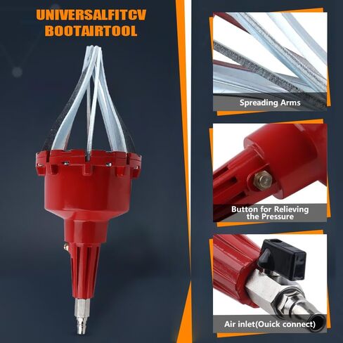 أداة تثبيت التمهيد المفصل CV Pneumatic-Fit Audi ، BMW ، Mercedes ، UTV ، ATV ، Toyota Corolla-الصلب الكربوني الثقيل ، لا توجد مطلوبة على العمود (أسود) in Kuwait