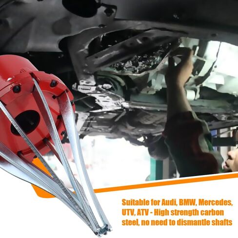 أداة تثبيت التمهيد المفصل CV Pneumatic-Fit Audi ، BMW ، Mercedes ، UTV ، ATV ، Toyota Corolla-الصلب الكربوني الثقيل ، لا توجد مطلوبة على العمود (أسود) in Kuwait