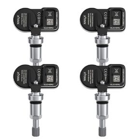 مجموعة أجهزة استشعار TPMS من 4: Xtool TS100 ، 315/433 ميجا هرتز مستشعر ضغط الإطارات ، استبدال مستشعر الإطارات OEM ، مستشعرات نظام ضغط إطارات TPMS مع قيمة معدنية لجميع السيارات ، العمل مع Xtool TP150