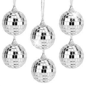 6Pcs Mini Disco Ball Party Decorations - 1.97" Mini Mirror Ball Ornaments Disco Themed Party Decorations Mini Disco Ball Ornaments Bulk Disco Ball Decor - Mini Ornaments Disco Balls Decor