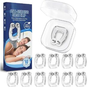 Anti Snoring Devices, Snoring Stopper with Silicone Magnet(10 Pack), Anti Snoring Nose Clip to Reduce Snoring Suitable for Women and Men