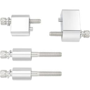 Driver Floorboard Extensions 1.25 inch Spacer Extenders Kit Compatible with Harley Touring Street Glide Road Glide Road King Electra Glide 2009-2024 FL Trikes 2009-2013 (Chrome)