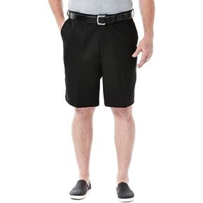 Haggar Men's Cool 18 Classic Fit Perciple Perciple Shorts Prative and Big and Tall Sixies