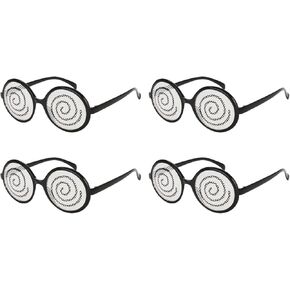 Pretyzoom 4 PCS Dizzy Funny Classes Prots Eyeglasses Dovirl عيون النظارات المضحكة النظارات صور كشك الدعائم الزخرفية