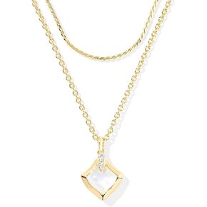 Kendra Scott Joelle Multi Strand Necklace, 14K Gold-Plated Brass, Fashion Jewelry for Women, Ivory Mother Of Pearl