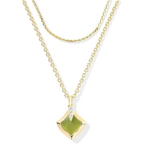 Kendra Scott Womens Joelle Multi Strand Netclace Gold Chartreuse Green Green of Pearl مقاس واحد