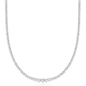 Ross-Simons 2.00 CT. T.W. قلادة تنس الماس المتخرج في المختبر في الفضة الإسترليني
