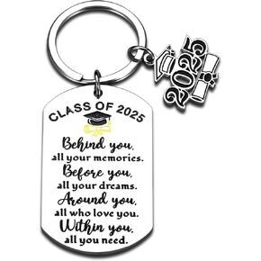 Class of 2025 Keychain, 5th 8th Grade Graduation Gifts for Girls Boys, 2025 Graduation Gifts for Her Him, High School College Graduations Gift for Women Teen, End of Year Student Graduations Gift Bulk