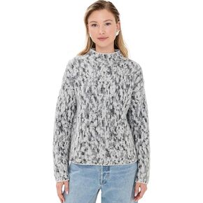 Vince Women's Abstract Onyx Jacquard Dock Neck