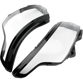 MTOALL LESS LENS COVER المقدمة اليسار يمين العدسة العدسة CLEAR CLOSE COVER Black Clear for Land Rover Range Rover 2014-2017